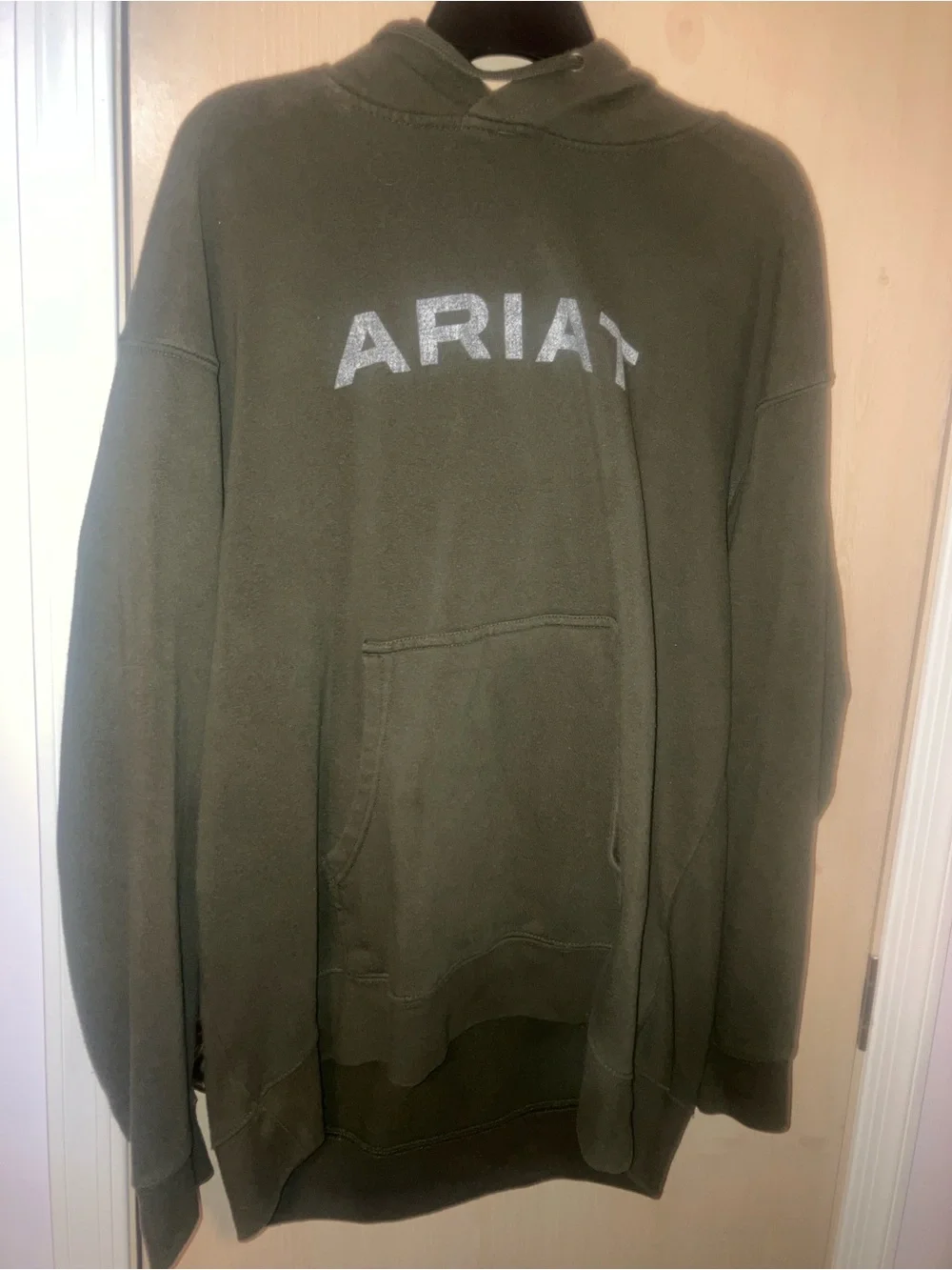 Ariat Olive Green Crewneck Hoodie with Front Pocket 2XL
